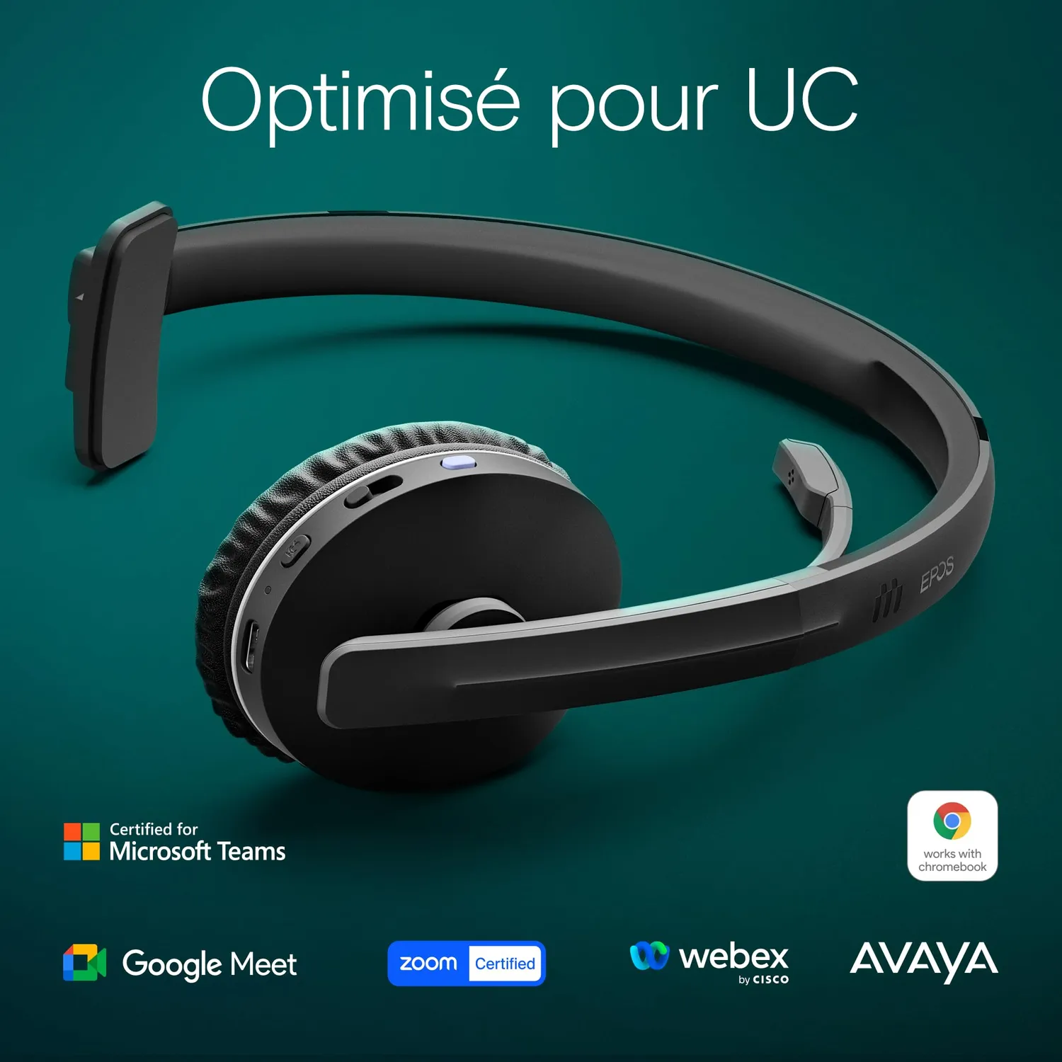 EPOS ADAPT 231 casque Bluetooth USB-C monaural pliable